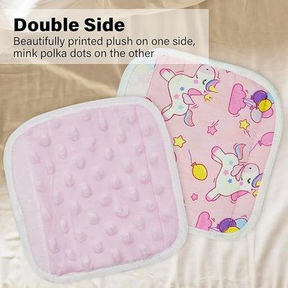 Baby Strap Cover for Children, 2 Pcs Infant Car Seat Belt Cover Pad, Neck Pad Protector for Kids Newborn Toddlers (Pink Unicorn)