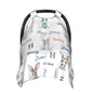 Personalized Winter Baby Car Seat Cover with Name Rabbit Winter Car Seat Cover for Baby Seat or Stroller Custom Infant Car Seat Covers Bunny Minky Blankets Nursing Cover Breastfeeding Scarf