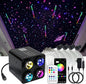 AKEPO 36W 4 Color Twinkle Fiber Optic Starlights Headliner Lights Kit, Optical Fibers Music Sync Bluetooth APP Control Starlight Kit, 1200pcs*13.1ft +240pcs Colorful Shooting Star
