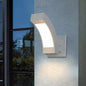 Wall Light Outdoor LED Wall Mount Lamp White Modern Wall Sconce Exterior Lighting Lantern Fixture for Porch Front Door Garden Yard Patio IP54 Waterproof 7.5W 600Lm 3000K