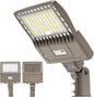 200W LED Parking Lot Lighting UL Listed 28,000LM 5000K LED Shoebox Pole Lights Fixture AC100-277V IP65 Waterproof Slip Fit Mount Commercial Outdoor Street Light for Stadium Roadways