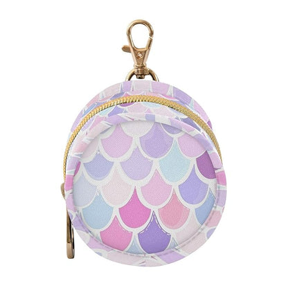 Rainbow Scales Mermaid Print Pacifier Holder Case for Diaper Bag Portable Travel Pacifier Storage Case with Clip Newborn Baby Pouch for Baby Boys Girls Purse Outdoor