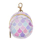 Rainbow Scales Mermaid Print Pacifier Holder Case for Diaper Bag Portable Travel Pacifier Storage Case with Clip Newborn Baby Pouch for Baby Boys Girls Purse Outdoor