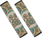 UNICEU Bohemian Animal Dog Paw Car Accessories Neoprene Comfort Car Seat Belt Shoulder Strap Pads, 2 Packs, Universal Auto Seatbelt Cover