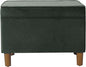 Home Decor | Dinah Collection Modern Storage Ottoman | Ottoman with Storage for Living Room & Bedroom(Loden Green Velvet)