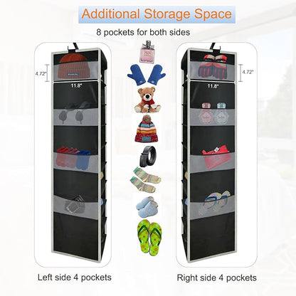 2 Pack Large-Sized Hanging Shoe Organizer 10-Shelf, Sturdy Hanging Closet