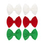 Baby Girls Christmas Hair Bows Clips Handmade Bow Hair Clips Christmas Hair Accessories Alligator Clip for Babies Infant Toddlers Little Kids 6 PCS Red White Green
