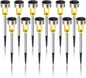 Dream Master Solar Lights Outdoor Waterproof, Stainless Steel LED Landscape Lighting, Solar Garden Lights, Outdoor Christmas Decorations for Yard, Pathway, Walkway, Patio, Lawn - 12Pack(Warm White)