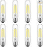 Gozelux 5 Inch Tubular LED Edison Bulb, Daylight 5000K LED 6W 750LM Dimmable Vintage Bulbs, 60 Watt Equivalent, E26 Base, T10 LED Bulb for Rustic Pendant, Island, Chandeliers, Wall Sconces, Pack of 8