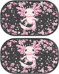 Bulopur Axolotl Cherry Blossom Car Window Shades 2 Pack Baby Window Shades Easy to Install Car Sun Shade Side Windshield Sun Protection and Blocker for Most Vehicle, SUV, Truck