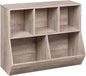 HOOBRO Kids Bookshelf, Bookcase Footboard, Toy Storage Cubby, Children's Toy Shelf, 35.4" L Toy Storage Cabinet, Fit for Children's Room, Playroom, Hallway, Kindergarten, Greige BG32CW01