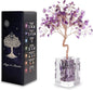 Amethyst Crystal Tree of Life Chakra Healing, Home Office Desk Shelf Decor, Desk Decorations, Feng Shui Decor for Spiritual Healing Woman Sister Birthday Gifts Ideas
