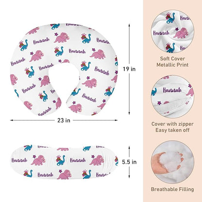Custom Car Seat Covers for Babies - Purple Dinosaur Print Breathable Baby Car Seat Cover for Girls Boys, Kick-Proof Newborn Carrier Canopy Stretchy Stroller Cover for 4 Seasons(27"x29")