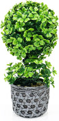 Artificial Plants Potted Indoor, Small Fake Plant Bonsai Tree for Office Desk, 11.81'' Faux Plants Decor for Shelf Bathroom Farmhouse Living Room Coffee Decor