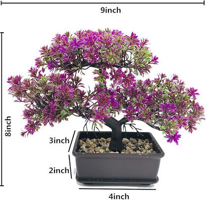 Artificial Bonsai Tree-Fake Plant in Pot Artificial Plants,Faux Bonsai Japanese Pine Bonsai Artificial Plants for Home Decor Indoor,Office/Windowsill/Yard,Desktop Display, Zen Garden Décor
