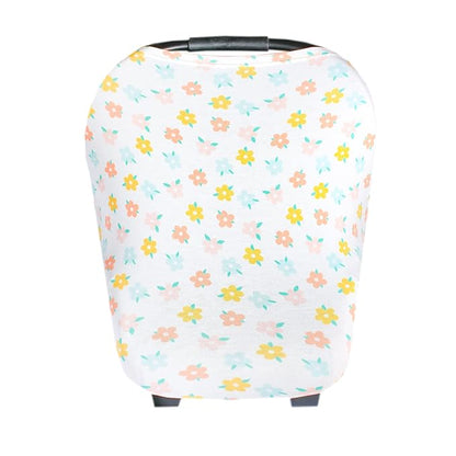 Copper Pearl Multi-Use Cover: Car Seat Covers, Nursing Cover, and Stroller Cover for Sun - Stretchy Fabric, All-Season Use, Stylish Designs, Easy Access for Moms - Daisy