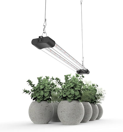 LED Grow Light Full Spectrum Light Linkable 5000K Daylight + 660nm Red Indoor Plant Lighting Fixture (2 FT)