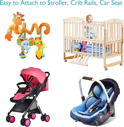 Baby Pram Crib Ornament Hangings Yellow Cute Little Deer Shape Design Spiral Plush Toys Stroller and Travel Activity Toy