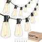 Svater Outdoor String Lights 300 FT, LED Patio Lights Outside with 156 Shatterproof G40 Bulbs, Dimmable Hanging Globe Lighting for Bistro Backyard Cafe Market Porch