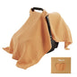 TILLYOU Baby Car Seat Cover, Breathable Muslin Cotton Infant Car Seat Cover, Lightweight Canopy with Sun and Bug Protection(Orange)