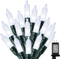 LAMPHOME White Christmas Mini Lights, 32.5FT 100 LED Clear Bulbs String Lights with 16 Light Modes, Fairy Lights Plug in for Outdoor Xmas Trees Garland Wreath Holiday Decorations