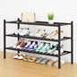 Smiry Shoe Rack, 3 Tier Long Bamboo Shoe Organizer, Stackable Free Standing Wooden Shoe Storage Shelf for Closet, Entryway, Front Door Entrance, Brown