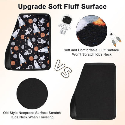 Amintiri Seat Strap Shoulder Pads for Kids, Seat Belt Cover for Children, Soft Furry Seat Belt Cushion for Travel, Cartoon Car Seat Belt Pad Cover for Boys and Girls.