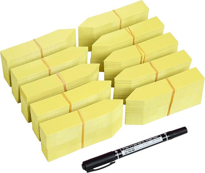 1000 Pcs Plant Tags, 4 Inch Plastic Garden Plant Pot Markers Waterproof Plant Labels, Yellow