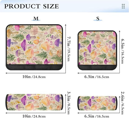 2 Pack Seatbelt Covers Seat Belt Cover Pad for Adults Boys Girls Car Seat Strap Covers Pads Cushion Universal Shoulder Strap Pad Protector for Backpack Camera Bag 10x7.7Inch Mushroom Colorful Pattern