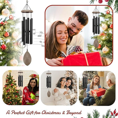 ASTARIN Wind Chimes for Outside, All Metal Tuned Wind Chime Outdoors, Sympathy & Memorial Wind Chimes for Mom Dad, Leaf Design, Box Included