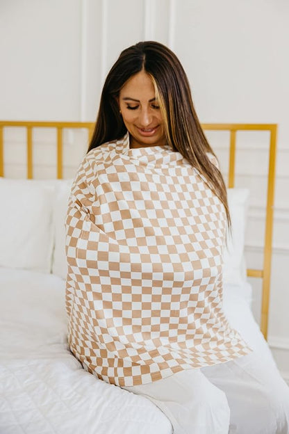Copper Pearl Multi-Use Cover: Car Seat Covers, Nursing Cover, and Stroller Cover for Sun - Stretchy Fabric, All-Season Use, Stylish Designs, Easy Access for Moms - Rad