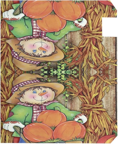 WOOR Harvest Fall Scarecrow Decorative Autumn Pumpkin Magnetic Mailbox Cover MailWraps Garden Yard Home Decor for Outside Oversized-25.5" x20.8"