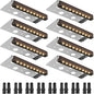 VEVOR LED Hardscape Lighting, 6.8 Inch Retaining Wall Lights, 3W 12V-24V AC/DC Low Voltage Paver Light, IP68 Waterproof Outdoor Step Lights, 3000K Swivel Hardscape with Connectors (8 Pack Soft White)