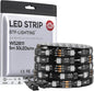 BTF-LIGHTING WS2811 IC=RGB+IC Addressable Color RGB LED Strip,16.4FT 30LED/m 10Pixels/m,IP65 Black PCB,UL Listed,Flexible DC12V Chasing Effect for Indoor Home Decor,3M Tape(No Adapter or Controller)