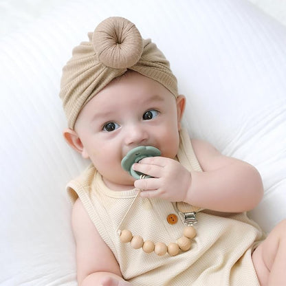Moonkie Pacifiers Set of 2 | One-Piece Design Baby Pacifier with Large Air Holes | BPA-Free Silicone | Safe for Babies 6 Months+