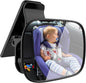 Baby Car Mirror, Universal Car Interior Rearview Baby Mirror for Car with Wide Angle Convex Mirror, 360 Degree Adjustable Easily Observe the Baby’s Move, Clip-on Sun Visor
