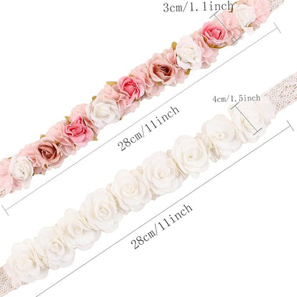 New Model Children Girl Lace Headbands Lace Flower Hairbands 2pcs Hair Accessories Gift for Children (lace-4)