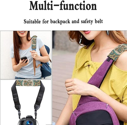 UNICEU Bohemian Animal Dog Paw Car Accessories Neoprene Comfort Car Seat Belt Shoulder Strap Pads, 2 Packs, Universal Auto Seatbelt Cover