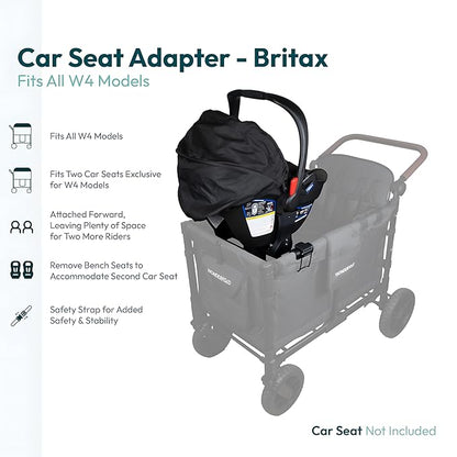 WONDERFOLD Infant Car Seat Adapter for Britax Car Seat - Full 360-Degree Rotation, Easy to Install & Folds with Wagon Stroller, L2 Series
