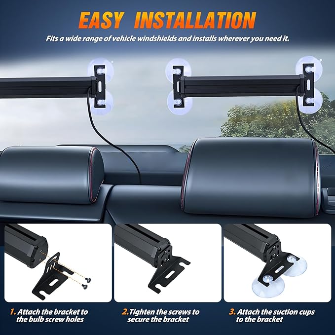 Nilight 40LED Green Emergency Strobe Traffic Advisor Light Bar with Suction Cups Dash Safety Warning Hazard Flashing Lights Interior Front/Rear Windshield for Trucks Construction Vehicles
