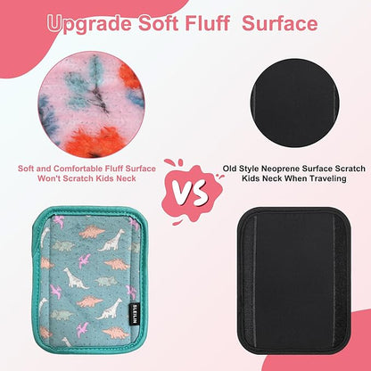 3 Pcs Car Seat Straps Shoulder Pads Suit for Kids : Ultra-Soft Child Car Seat Strap Covers, Kids Car Seat Strap Pads, Cute Plush Printed Seat Belt Covers, Hip Support, for Pushchair, Baby Stroller