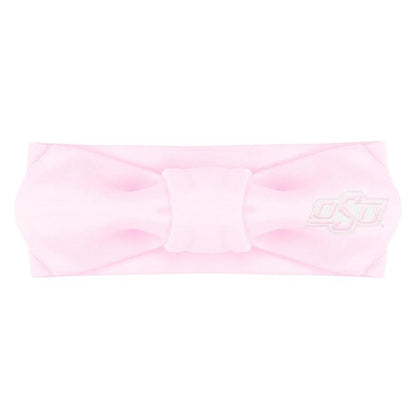 Creative Knitwear Oklahoma State Cowboys Infant Girls Pink Solid Hair Knot Headband Embroidered Logo - Size Newborn - 4T