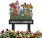 Personalized Garden Signs, Colorful Flowers Garden Decor for Outside, Decorative Yard Stakes, Metal Yard Art, Patio Decor, Custom Last Name Sign, Lawn Art, Housewarming Gifts Color09