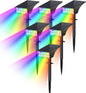 WENATY Solar Spot Lights Outdoor Color Changing, [7 Mode/6 Pack] Christmas Landscape Spotlights, Solar Lights Outdoor Waterproof,Led Powered Flood Light for Halloween Pathway Yard Garden Tree Walkway