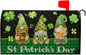 St Patricks Gnomes Mailbox Cover - Shamrock Mailbox Covers Magnetic Standard Size 21x18 in -Decoration for Garden - Green Clover