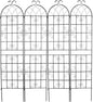 4 Pack Metal Garden Trellis 86.2x19.7inch for Climbing Plants,Rustproof Sturdy Black Steel Trellis Plants Support Outdoor for Outdoor Roses Vine Cucumbers Vegetables Flower Support