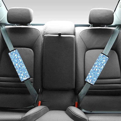 Car Seat Shoulder Strap Pads White Seat Belt Covers Blue Butterfly Seat Belt Shoulder Strap Pad Seat Belt Covers for Women Seat Belt Covers for Adults 2 Pack Seat Belt Cover Car Accessories