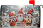 Christma Mailbox Cover Winter Santa Claus Mailbox Covers Magnetic Cute Gnomes Post Letter Box Cover Standard Size 21x18 inch for Garden Outdoor Colorful Gifts