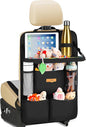 SURDOCA Backseat Car Organizer with Foldable Tray for Kids & Adults – NEW MODEL Seat Storage with Touchable Tablet Pocket, Roadtrip Essentials – Fits Most Vehicles