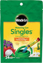 Miracle-Gro Watering Can Singles All Purpose Water Soluble Plant Food, for Flowers, Vegetables, Houseplants, Trees, Indoor and Outdoor Plants, 24 Packets (Pack of 6)